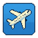 icon_transportation_airplane_pixel_art icon preview