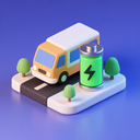 icon_transportation_battery_3d_isometric icon preview