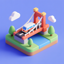 icon_transportation_bridge_3d_isometric icon preview