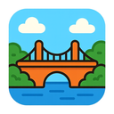 icon_transportation_bridge_cartoon icon preview