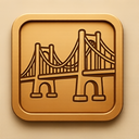 icon_transportation_bridge_embossed icon preview