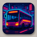 icon_transportation_bus_cyberpunk icon preview