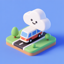 icon_transportation_cloud_3d_isometric icon preview
