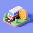 icon_transportation_coin_3d_isometric icon preview