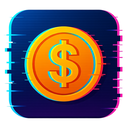 icon_transportation_coin_digital_glitch icon preview