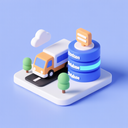 icon_transportation_database_3d_isometric icon preview