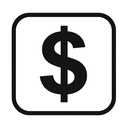 icon_transportation_dollar_sign_monochrome icon preview