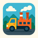 icon_transportation_factory_flat_design icon preview