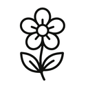 icon_transportation_flower_line_art icon preview