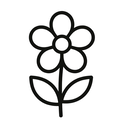icon_transportation_flower_minimal_outline icon preview
