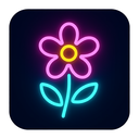 icon_transportation_flower_neon icon preview