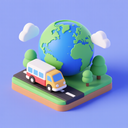 icon_transportation_globe_3d_isometric icon preview