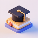 icon_transportation_graduation_cap_3d_isometric icon preview