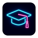 icon_transportation_graduation_cap_neon icon preview