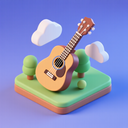 icon_transportation_guitar_3d_isometric icon preview