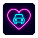 icon_transportation_heart_neon icon preview