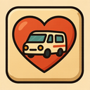 icon_transportation_heart_retro icon preview