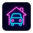 icon_transportation_house_neon icon preview