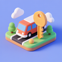 icon_transportation_key_3d_isometric icon preview