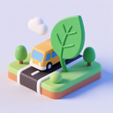 icon_transportation_leaf_3d_isometric icon preview