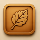 icon_transportation_leaf_embossed icon preview