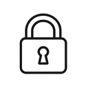 icon_transportation_lock_minimal_outline icon preview