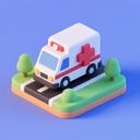 icon_transportation_medical_cross_3d_isometric icon preview