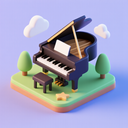 icon_transportation_piano_3d_isometric icon preview