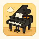 icon_transportation_piano_cartoon icon preview