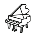 icon_transportation_piano_minimal_outline icon preview