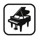 icon_transportation_piano_monochrome icon preview