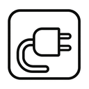 icon_transportation_plug_monochrome icon preview