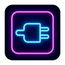 icon_transportation_plug_neon icon preview