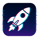 icon_transportation_rocket_digital_glitch icon preview