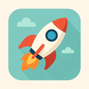 icon_transportation_rocket_flat_pastel icon preview