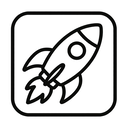 icon_transportation_rocket_line_art icon preview