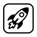 icon_transportation_rocket_monochrome icon preview