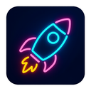 icon_transportation_rocket_neon icon preview