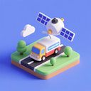 icon_transportation_satellite_3d_isometric icon preview