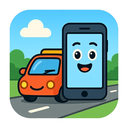 icon_transportation_smartphone_cartoon icon preview