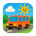 icon_transportation_sun_cartoon icon preview