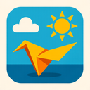 icon_transportation_sun_origami icon preview