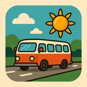 icon_transportation_sun_retro icon preview