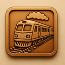 icon_transportation_train_embossed icon preview