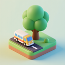 icon_transportation_tree_3d_isometric icon preview