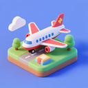 icon_travel_airplane_3d_isometric icon preview