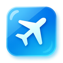 icon_travel_airplane_glassy icon preview