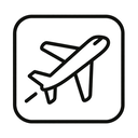 icon_travel_airplane_line_art icon preview