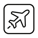 icon_travel_airplane_monochrome icon preview