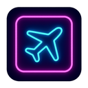 icon_travel_airplane_neon icon preview